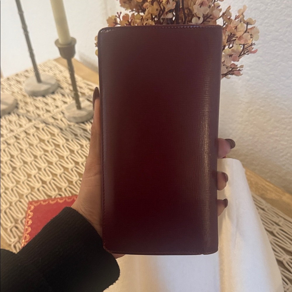 Authentic Cartier Must de Cartier Bordeaux Leather Bifold Long Wallet - Picture 7 of 15